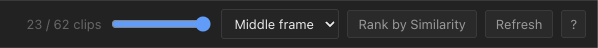 Rank by Similarity control in the SuperGroup toolbar