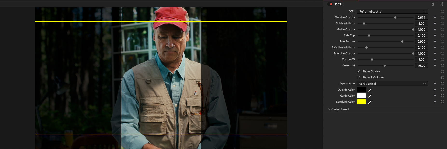 ReframeScout.dctl screenshot